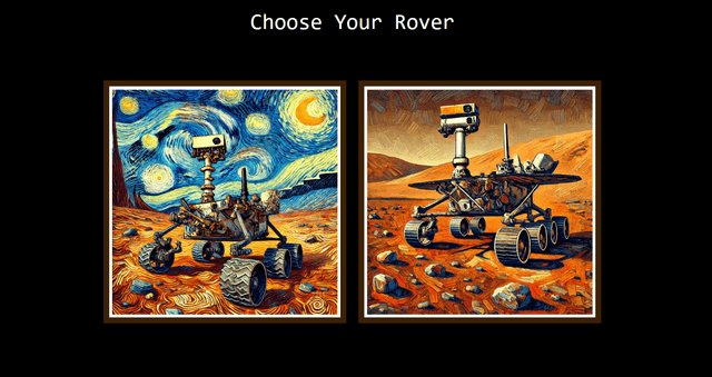 Mars Rover Photo Gallery project preview